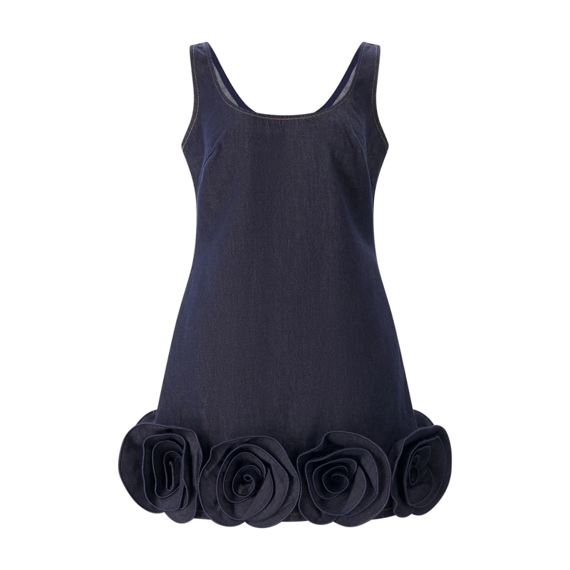 Self Portrait Minikleid Sheath Dress With 3D Flowers Black(Image 2)