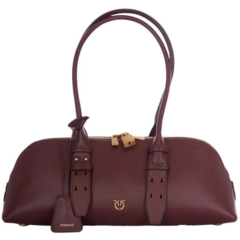 Pinko Schultertasche Bags Burgundy Wine-Antique Gold braun