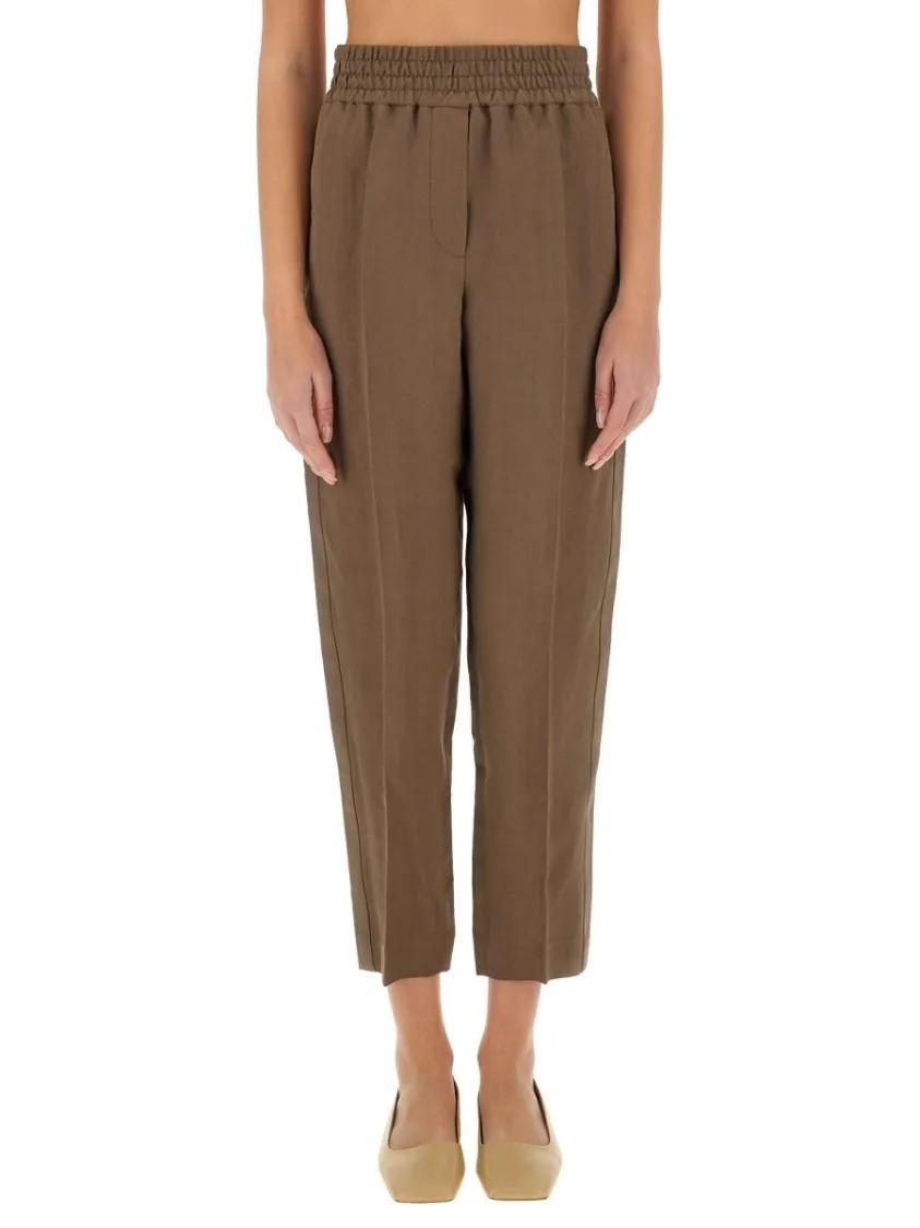 Thumbnail - Brunello Cucinelli - Baggy Pull-Up Pants In Twill - Größe 44 - braun
