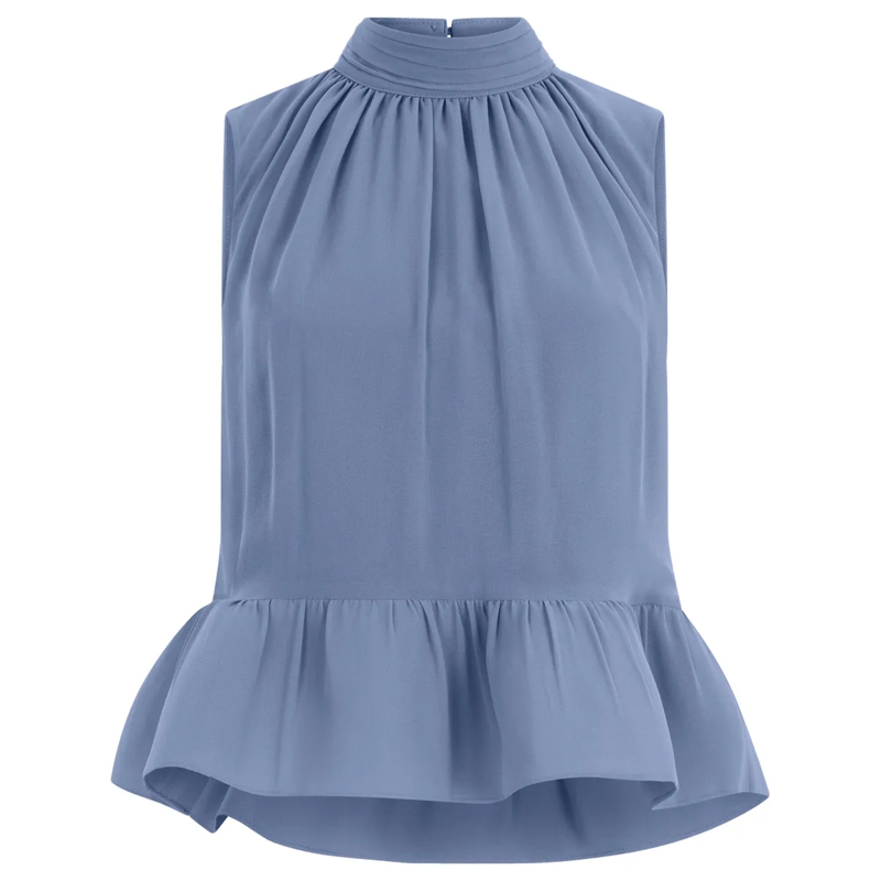 Apart Top Top mit Volant hell-blau