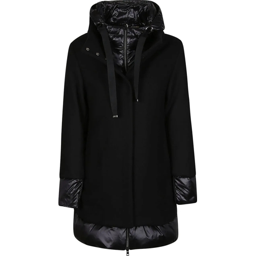 Herno Sommerjacken A-shape Hooded Jacket Black schwarz