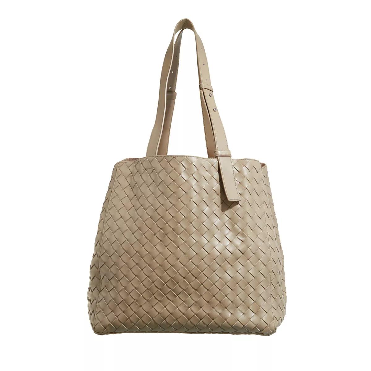 Bottega Veneta Shopper - Intrecciato Cube Tote Bag - Gr. unisize - in Taupe - für Damen