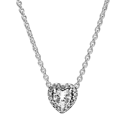Pandora Erhabenes Herz Halskette Sterling silver Kort halsband