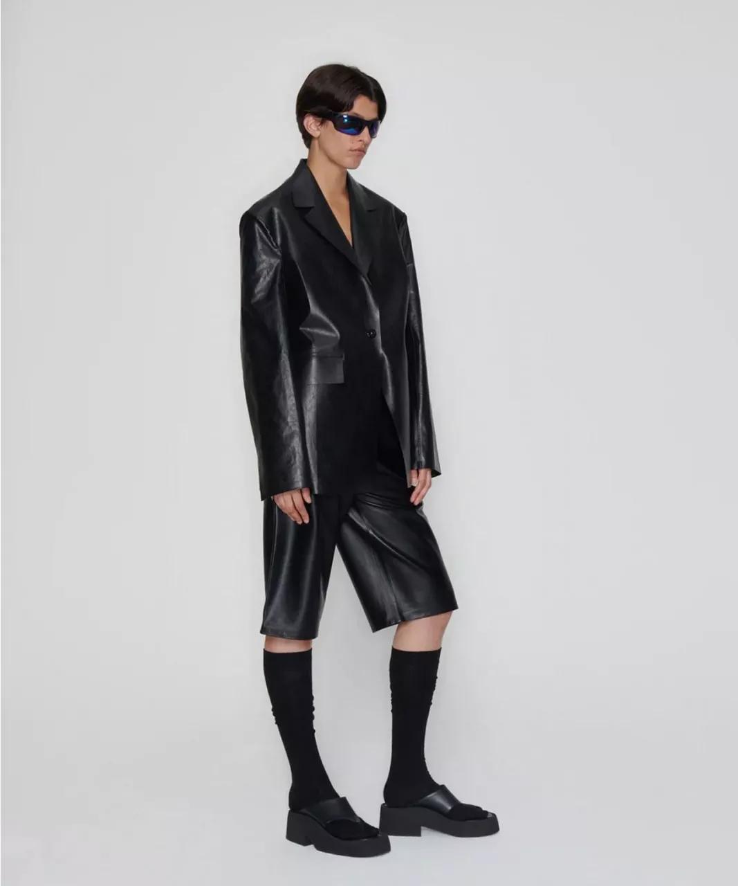 Thumbnail - Kassl Editions - KASSL Schwarzer Blazer, gecoatet - Größe XS - multi
