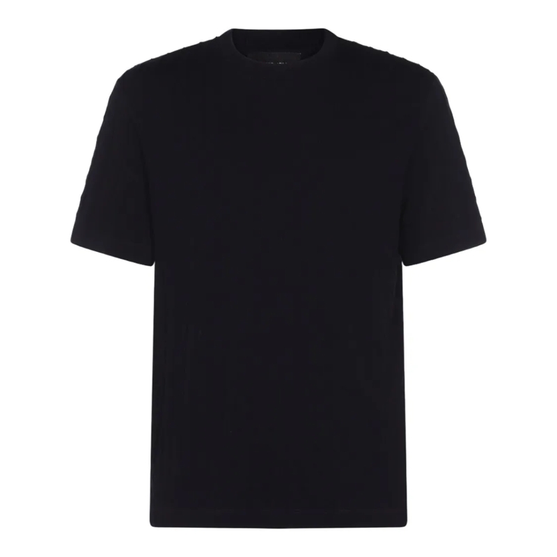 Giorgio Armani T-shirt Textured Pattern Short-Sleeved T-Shirt Black