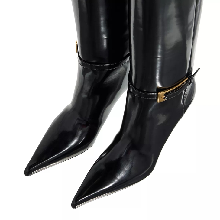 Black ysl boots online