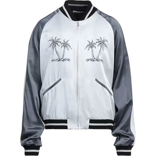 Palm Angels Vestes en duvet Palm Angels Palms Souvenir Bomber Jacket grau