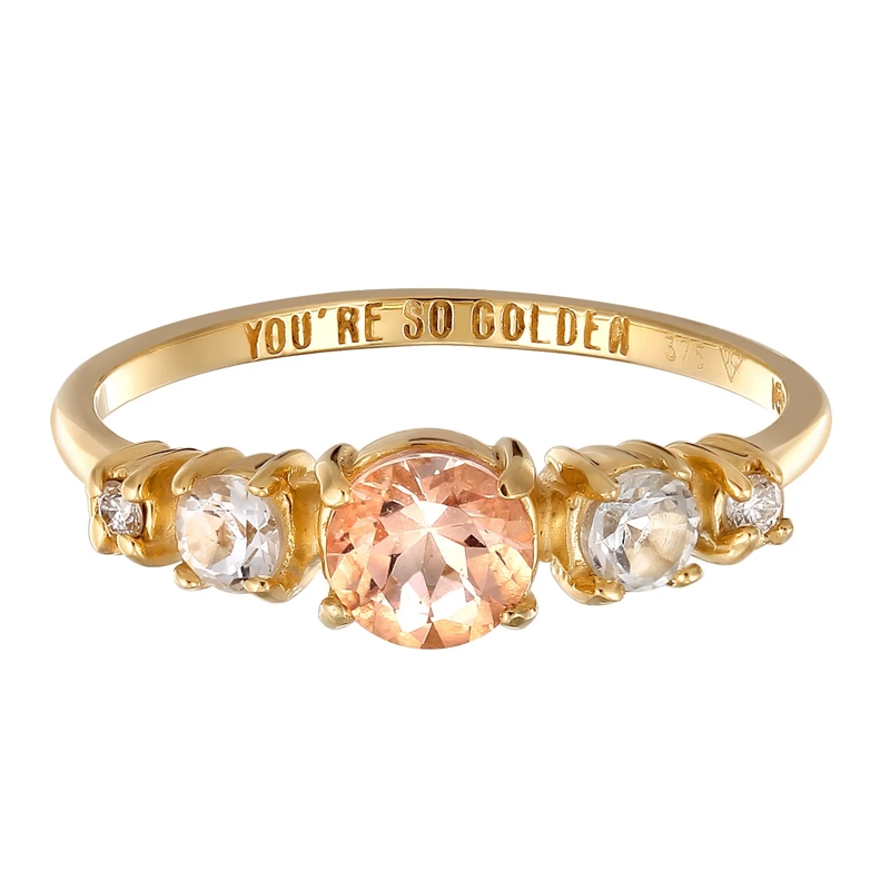 Haze & Glory Ring Ring Lab Grown Diamanten (0.03 ct) Morganit 375 Ge gold(Image 2)
