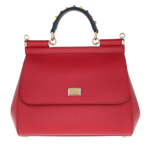 Dolce&Gabbana Sicily Media St. Dauphine Tote Red Cartable