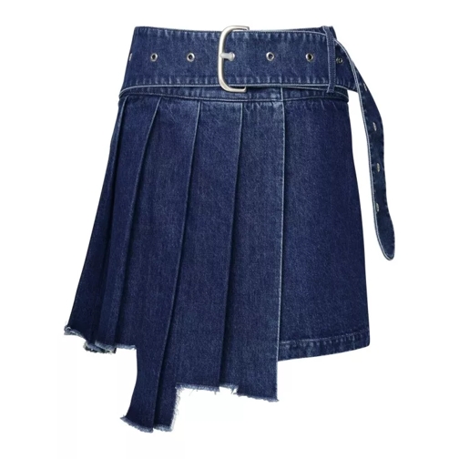 Off-White Blue Demin Skirt Blue 
