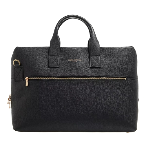 Isabel Bernard Honoré Anique black calfskin leather handbag with  black Zakentas