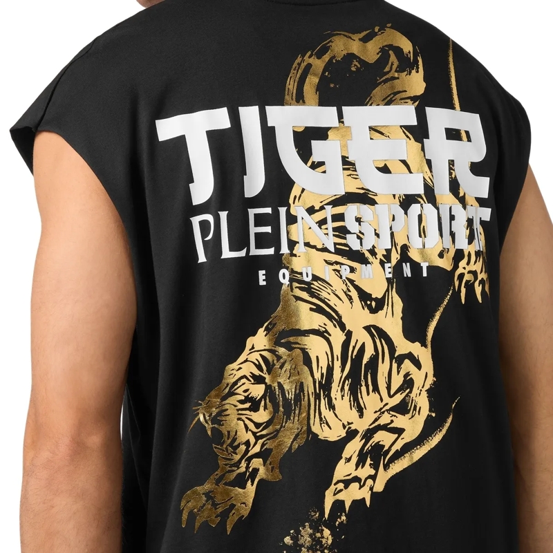 Plein Sport Hemd Tanktop Mit Kapuze Tiger schwarz(Image 5)