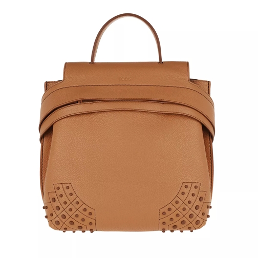 Tod's Wave Backpack Small Leather Camel Rucksack