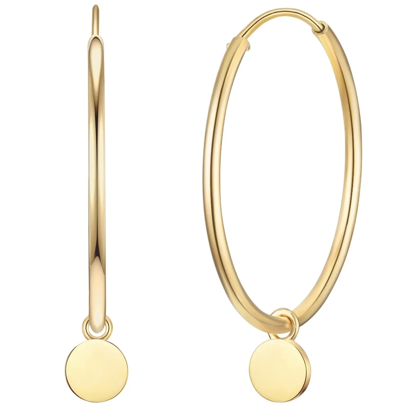 Glanzstücke München Ohrhänger Sterling Silber Creolen Kreis gold