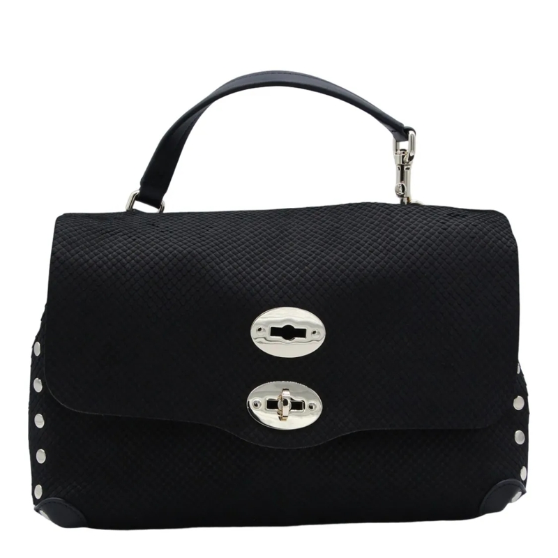 Zanellato Sac à bandoulière Structured Black Bag With Top Handle And Minimalis Black