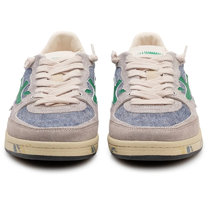 Premiata Sneaker basse Sneakers Bsktclay in Denim e Suede blau(Image 2)