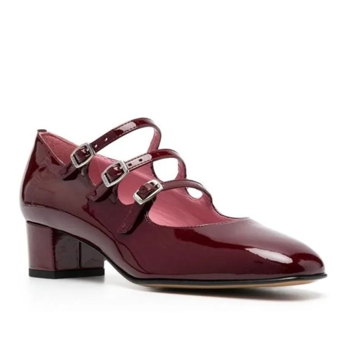 Carel Paris Burgundy Leather Shoes Burgundy Escarpin