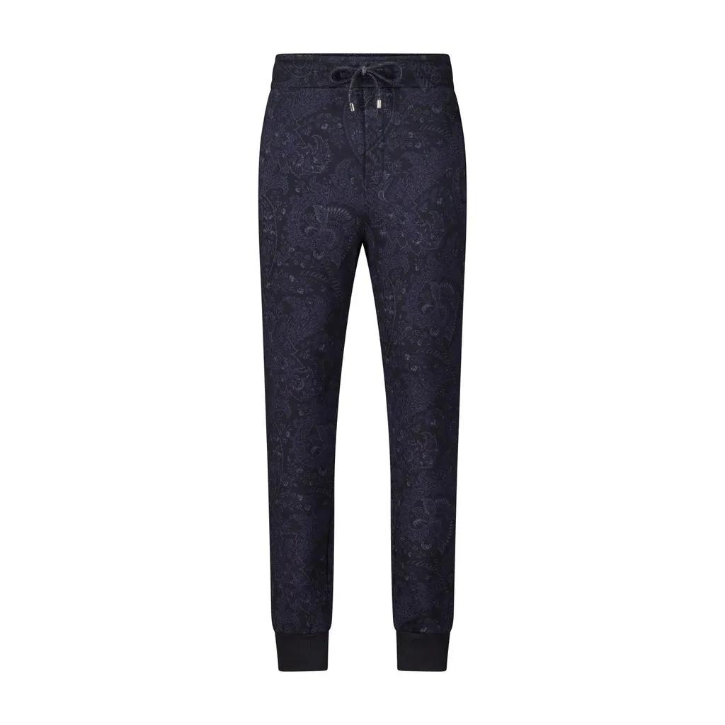 Etro - Sweatpants mit Paisley Muster - Größe XL - blau