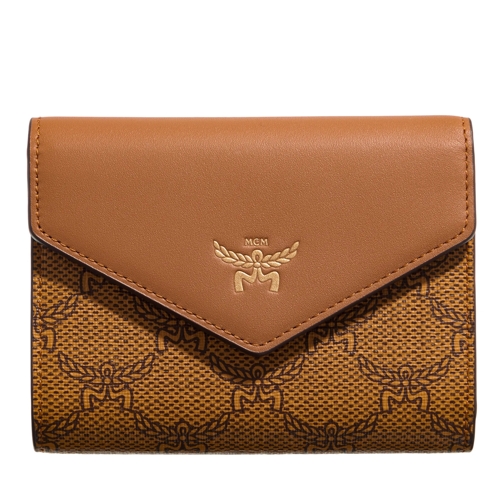 MCM Himmel Lts Small Wallet Small  Cognac Tri-Fold Portemonnaie