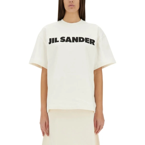 Jil Sander T-Shirts Relaxed Fit White Cotton T-Shirt White