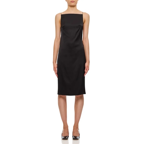 Jacquemus La Robe Spoglio Midi Dress Black Abiti midi