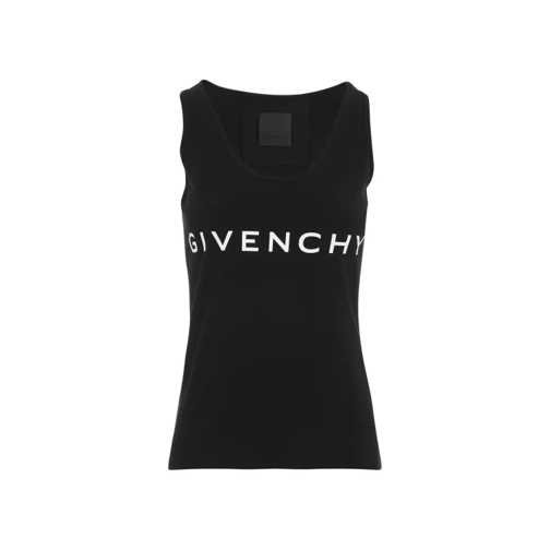 Givenchy Black Cotton Tank Top Black 