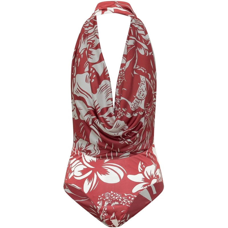 Dsquared2 Body Body con Scollo All American e Stampa Floreale Dan rot(Image 2)