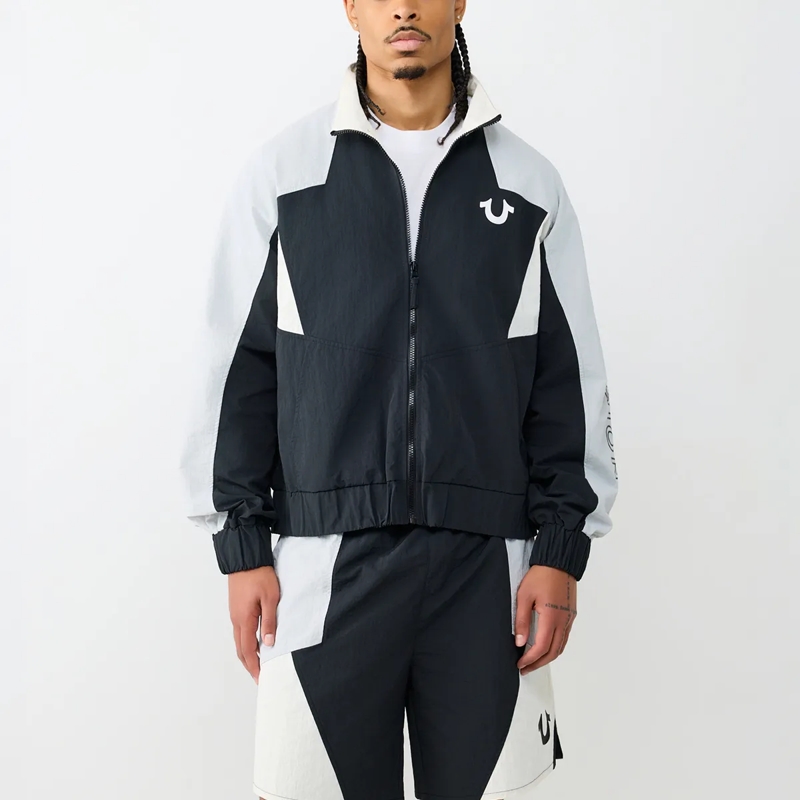 True Religion Daunenjacke - Windbreakter Flair- Geometrisches Colorblocking schwarz(Image 6)