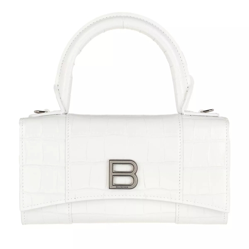 Balenciaga Hourglass Phone Holder Leather White Phone Bag