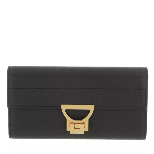 Coccinelle Arlettis Wallet Grainy Leather  Noir Continental Wallet-plånbok