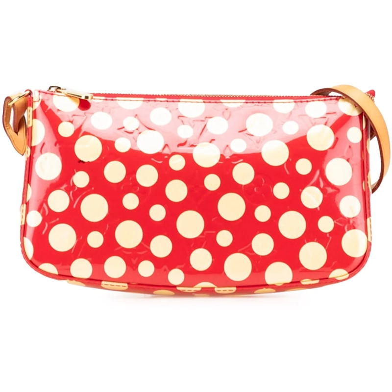 Louis Vuitton Schultertasche Yayoi Kusama Monogram Vernis Dots Infinity Pochett rot
