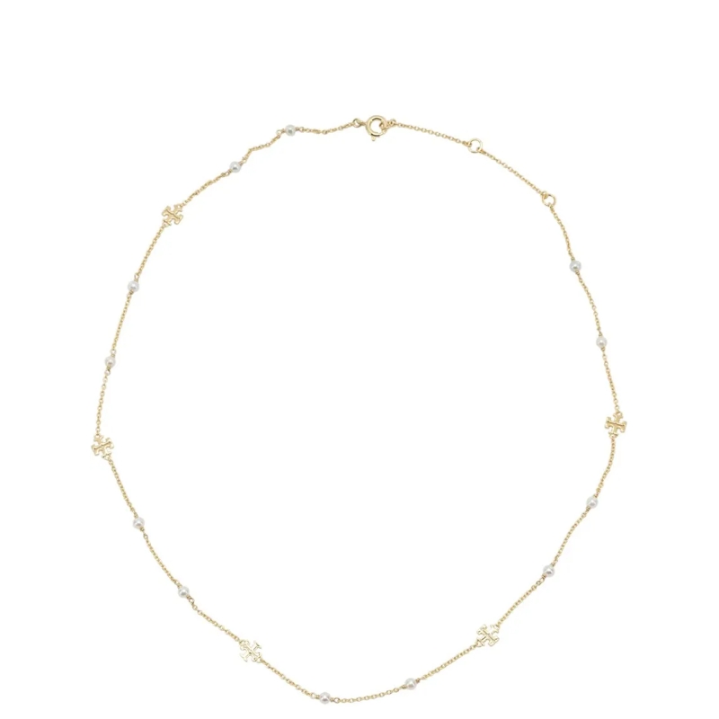 Tory Burch Mittellange Halskette Gold-Toned Necklace With Cultured Pearls Not Applicable