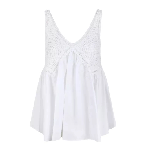 P.A.R.O.S.H. Crochet Embroidery Top White 