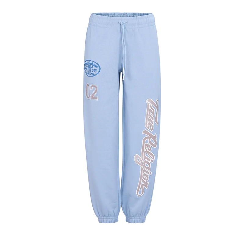 True Religion Jogginghose Sweathose EMBROIDERY hell-blau