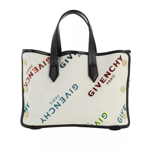 Givenchy Bond Rainbow Logo Shopping Bag Off White/Black/Multi Tote