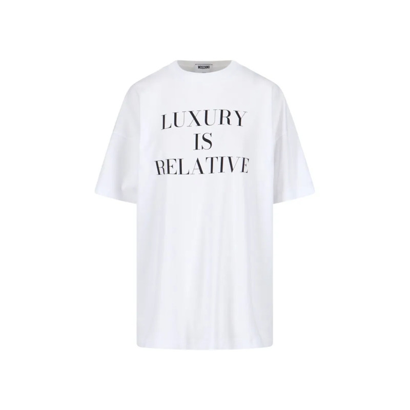 Moschino T-Shirt “Luxury Is Relative” T-Shirt – White White