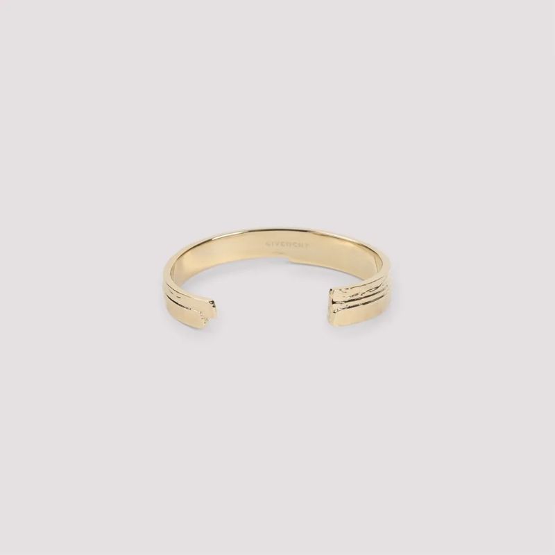 Givenchy Armband Hammered Brass Open Cuff Bracelet Not Applicable