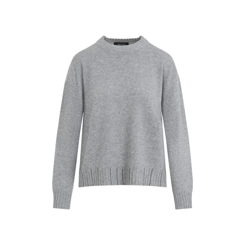 Fabiana Filippi Pull Wool-Cashmere Blend Sweater With Ribbed Hem Grey