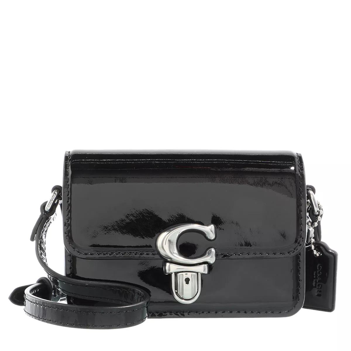 Black patent cheap leather coach bag