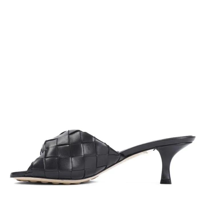 Thumbnail - Bottega Veneta Sandalen - Blink Black Lamb Leather Mules - Gr. 38 (EU) - in Schwarz - für Damen