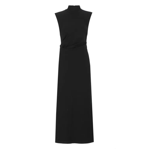 Brunello Cucinelli Virgin Wool Dress With Jewel Black 