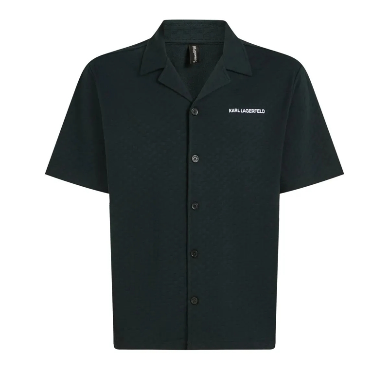 Karl Lagerfeld  Kariertes Strand-Hemd Hemd dunkel-blau