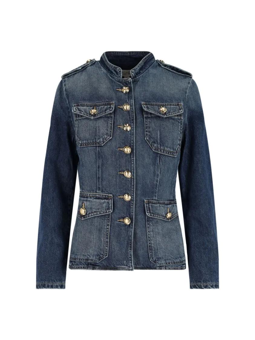 Thumbnail - NILI LOTAN - "Geraldine" Denim Jacket Blue - Größe M - blau