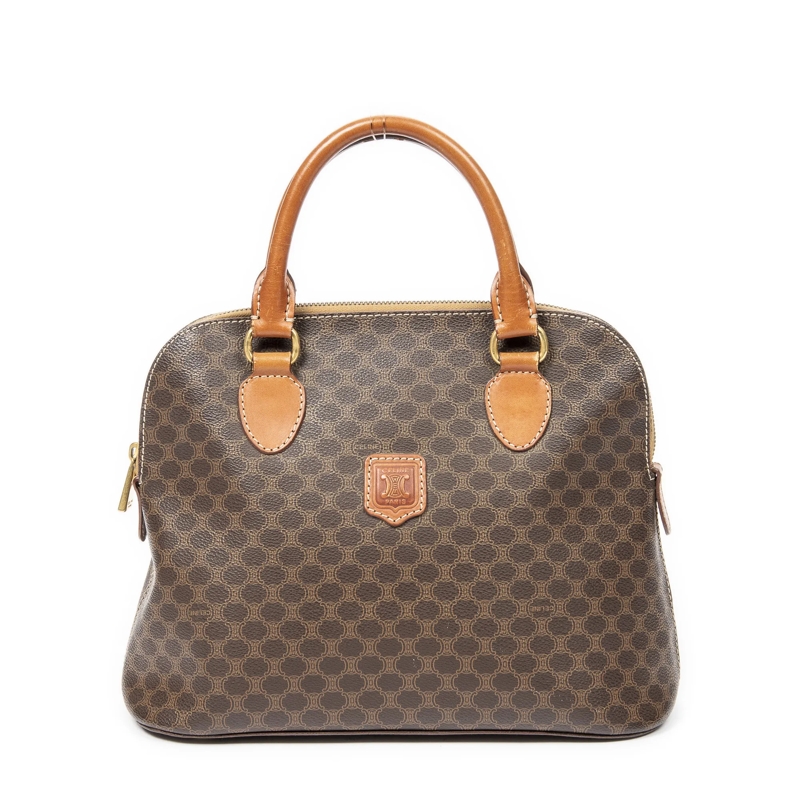 Celine Crossbody Bag Vintage Dome Top Handle braun