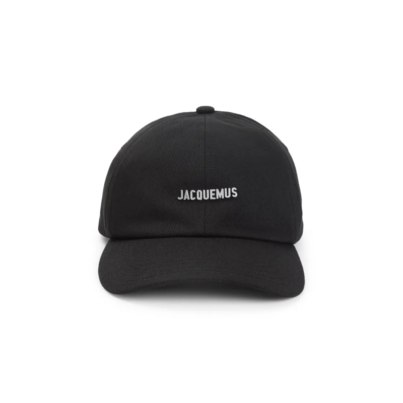 Jacquemus Hoed Classic Black Baseball Cap With Curved Brim Black