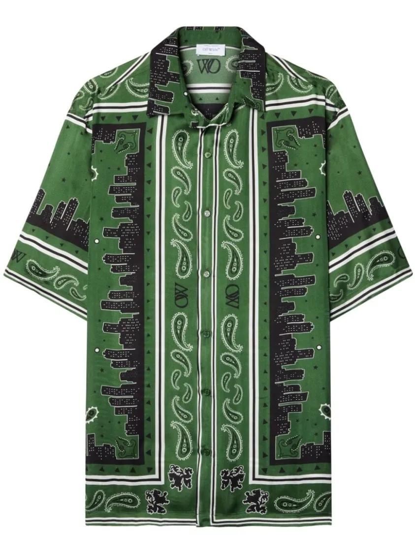 Thumbnail - Off-White - Shirt With Logo - Größe L - grün