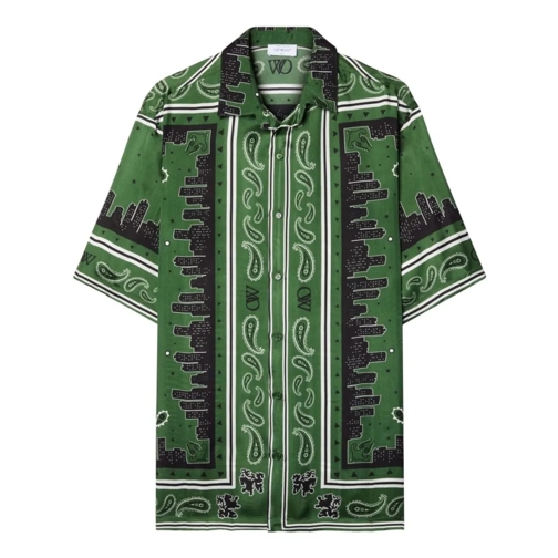 Off-White Hemden Shirt With Logo Green