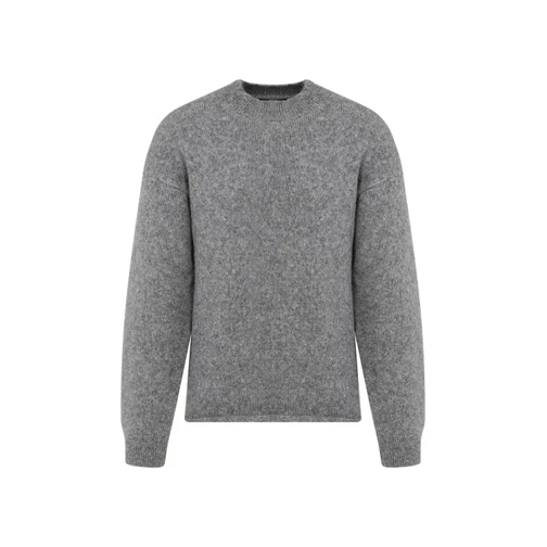 Jacquemus Le Pull Grey Alpaca Pullover Grey 