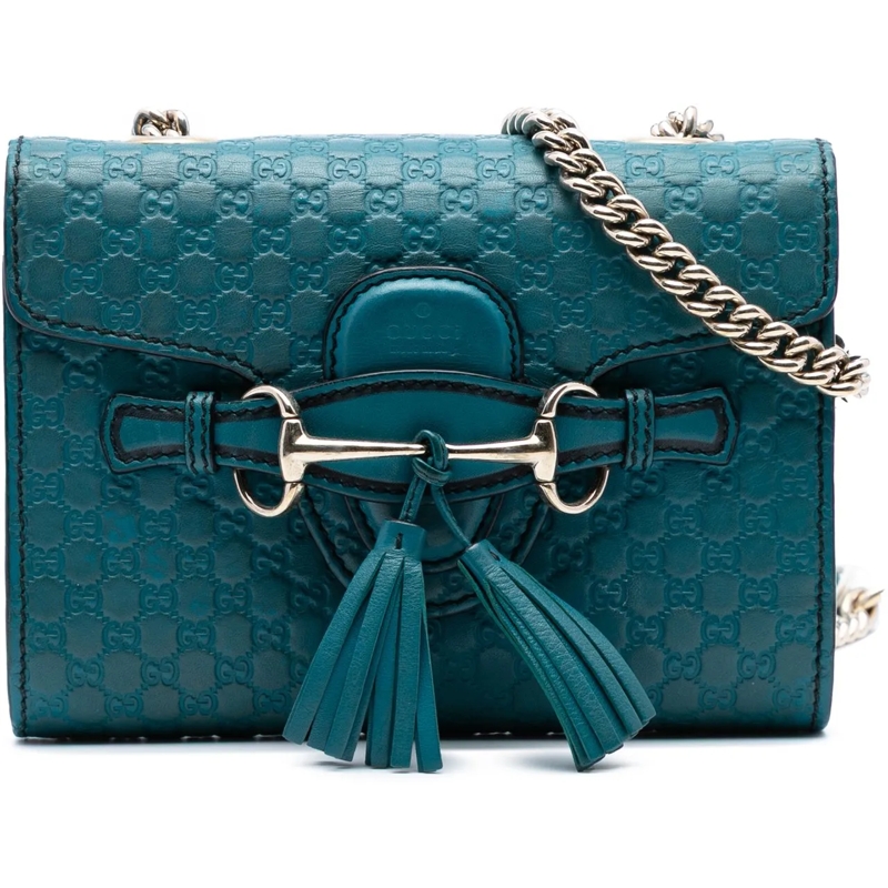 Gucci Sac à bandoulière Mini Microguccissima Emily Crossbody blau
