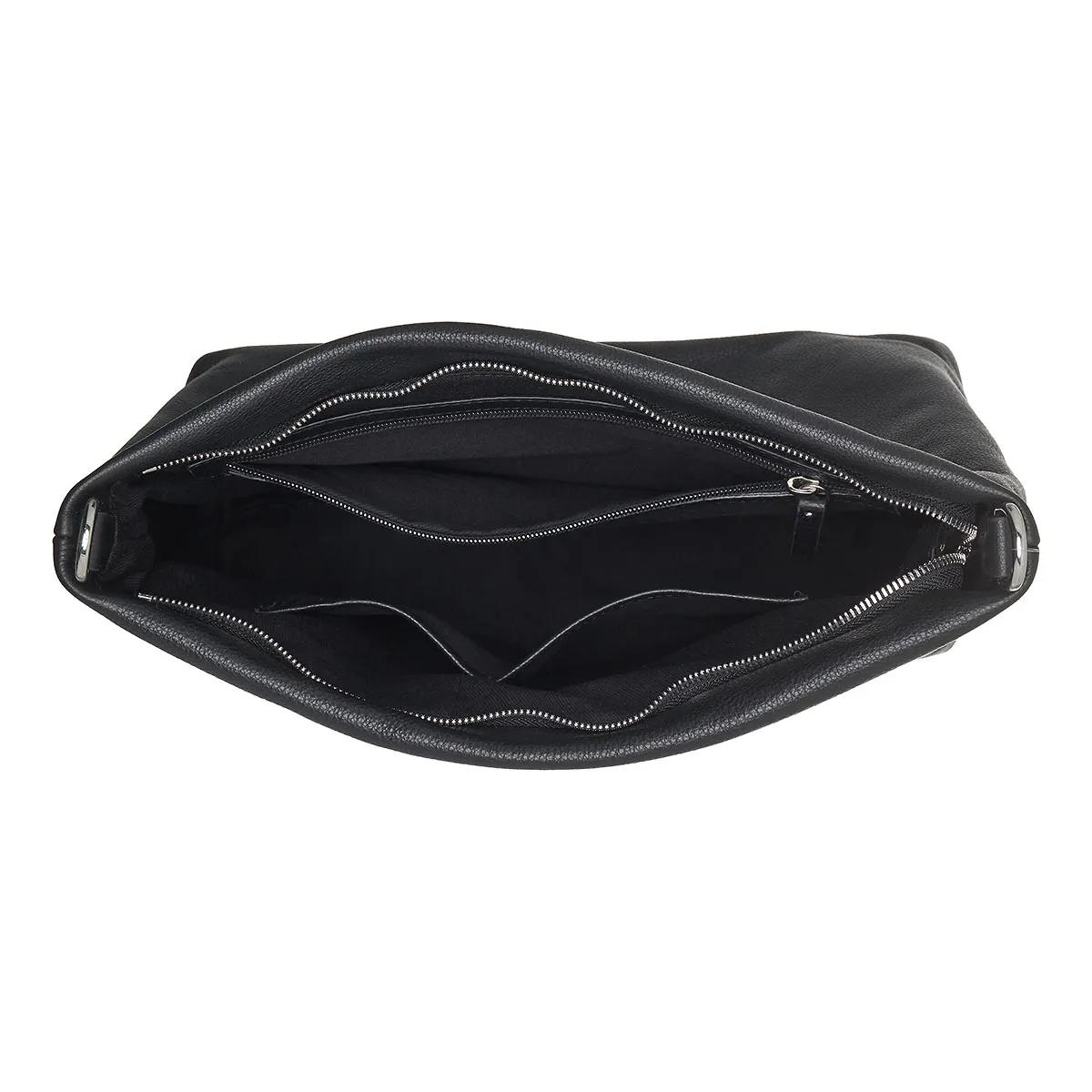 abro Hobo bags Beutel Kaia Black Nickel in zwart